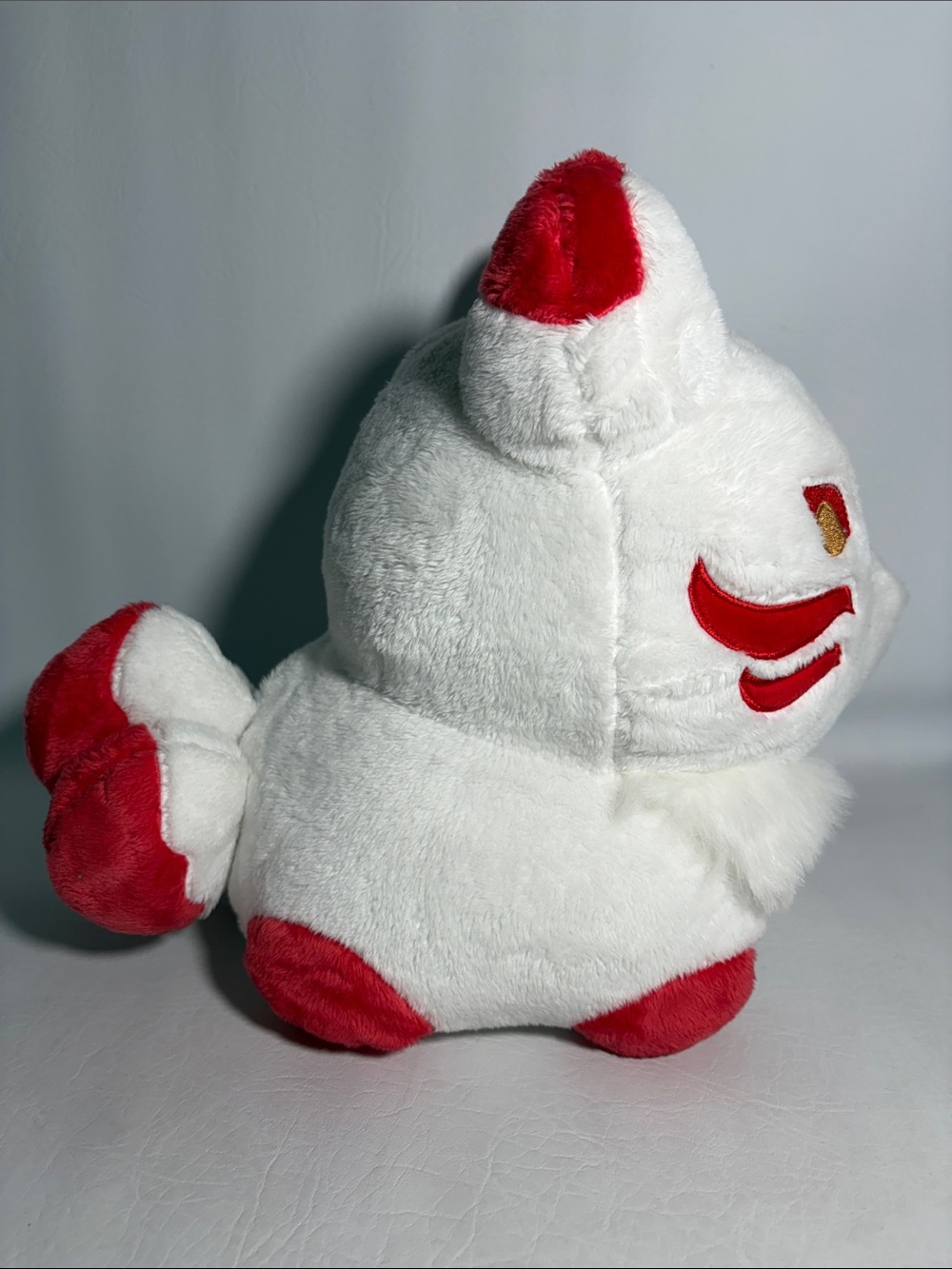 Fluff Nest Puff Pals Retired Kichi the Kitsune 3 Tailed Fox Red & White